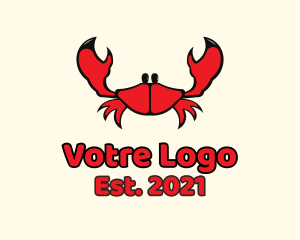 Cancer - Red Small Crab logo design