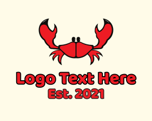 Crustacean - Red Small Crab logo design