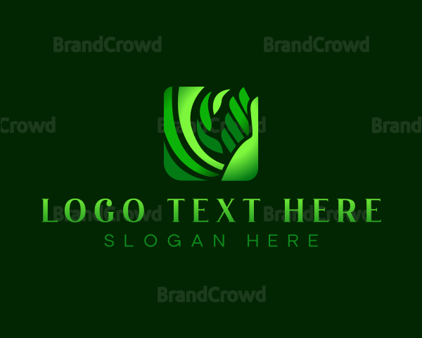 Organic Hand Sprout Logo