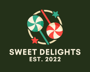 Lollipop - Sweet Christmas Candy logo design
