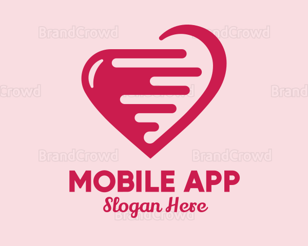 Pink Fast Heart Logo