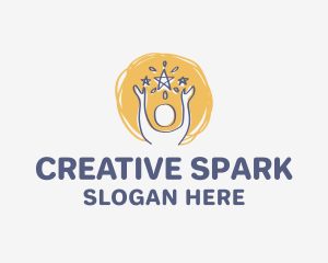 Inspire - Doodle Human Star logo design
