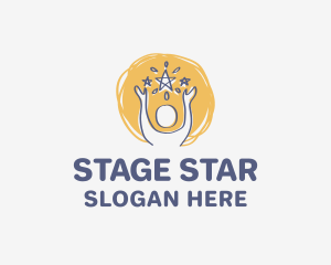 Doodle Human Star logo design