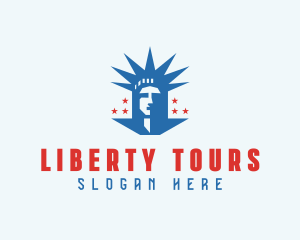 USA Statue Of Liberty logo design