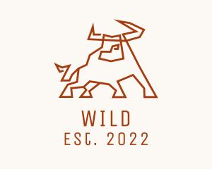 Horns - Brown Wild Bull logo design