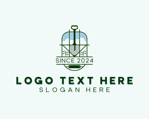 Landscaper - Shovel Yard Plant logo design