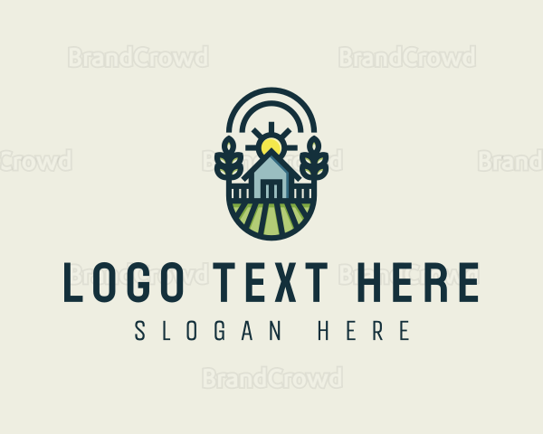 Landscaping House Lawn Logo