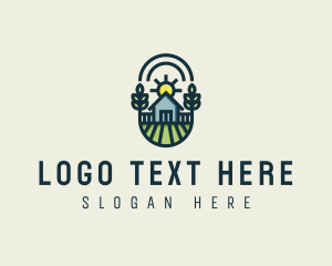 Lawn Care - Landscaping House Lawn logo design