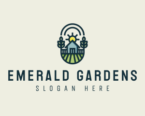 Landscaping House Lawn logo design