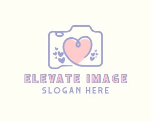 Heart Camera Lens logo design