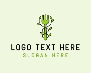 Sustainable - Fork Vegetarian Restaurant logo design