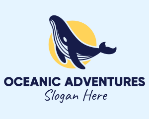 Summer Humpback Whale logo design