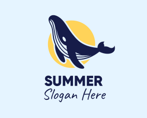 Summer Humpback Whale logo design