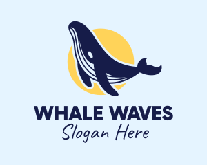 Summer Humpback Whale logo design