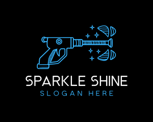 Sparkle Clean Pressure Washing logo design