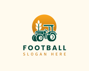 Wheat Farming Tractor Logo