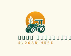 Plower - Wheat Farming Tractor logo design