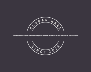 Hipster - Cursive Circle Business logo design