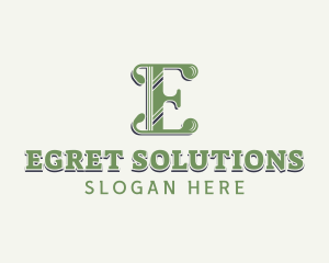 Elegant Antique Letter E logo design