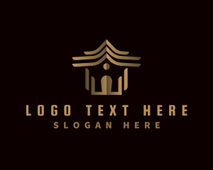 Temple - Luxury Roof House logo design