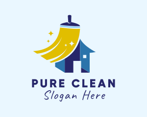 House Cleaning Mop logo design