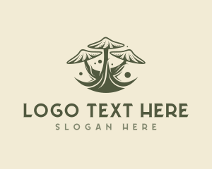 Fungus - Garden Shrooms Organic logo design