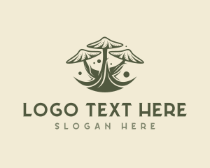 Holistic - Garden Shrooms Organic logo design