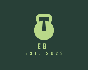 Bodybuilding - Kettlebell Weights Letter T logo design