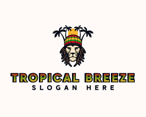 Rastafarian Reggae Lion logo design