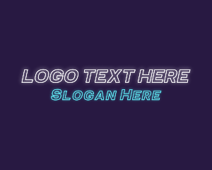 Glow - Neon Tech Business logo design