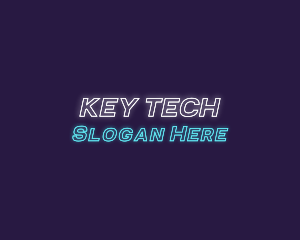 Neon Tech Business logo design