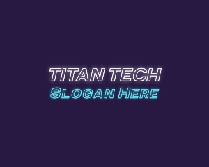 Neon Tech Business logo design