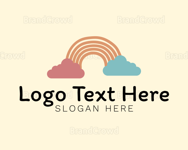 Colorful Rainbow Cloud Logo