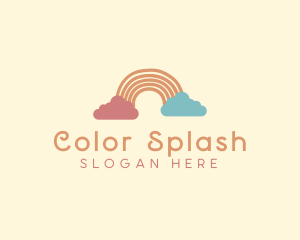 Colorful Rainbow Cloud logo design