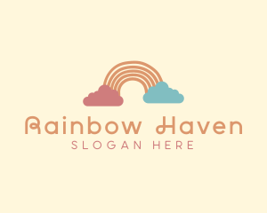 Colorful Rainbow Cloud logo design