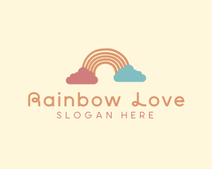 Colorful Rainbow Cloud logo design