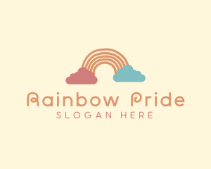 Colorful Rainbow Cloud logo design