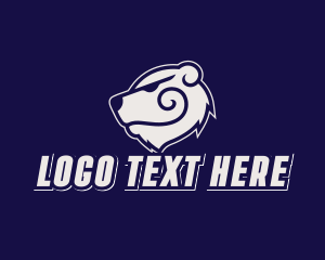 Polar Bear - Tough Mustache Bear logo design