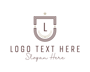 Luxury - Wreath Law Firm Shield logo design