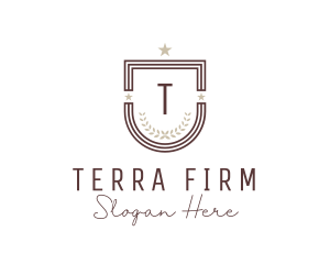 Wreath Law Firm Shield  logo design