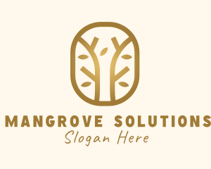 Mangrove - Gold Forest Environment logo design