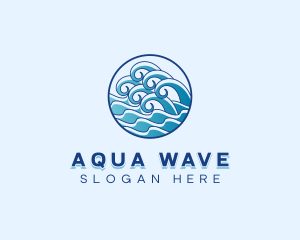 Beach Wave Coast logo design