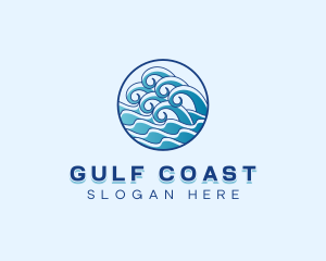 Beach Wave Coast logo design