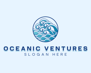 Beach Wave Coast logo design