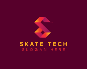 Letter S Snake Tech  logo design