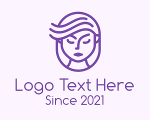 Model - Purple Girl Stylist logo design