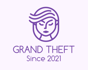 Woman - Purple Girl Stylist logo design