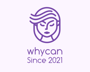Head - Purple Girl Stylist logo design