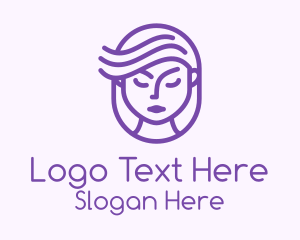 Purple Girl Stylist Logo