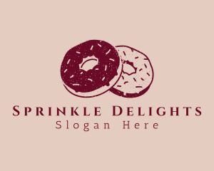 Donut Sprinkles Pastry logo design